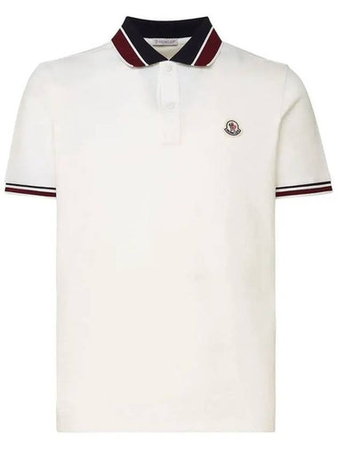 Logo Patch Polo T Shirt White 8A000 18 89A16 034 - MONCLER - BALAAN 1