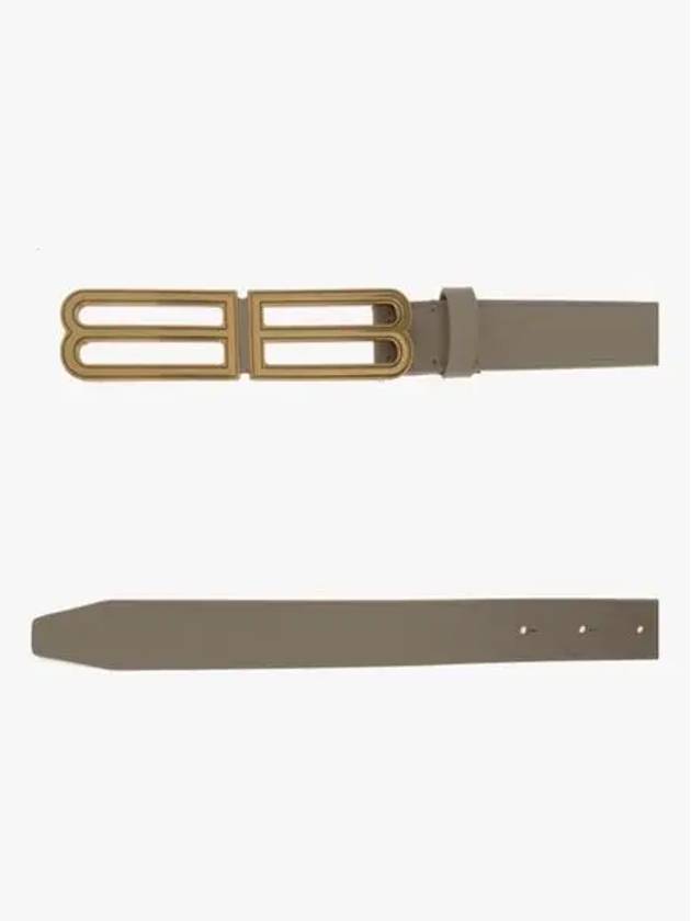 BB Logo Leather Belt Beige - BALENCIAGA - BALAAN 4