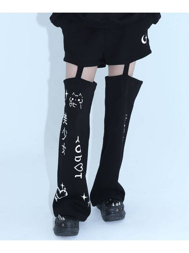 0 7 Cut Out Emoji Pants Black - CLUT STUDIO - BALAAN 1