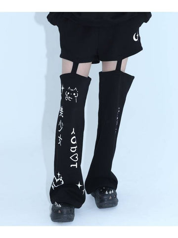 07 cut out emoji pants BLACK - CLUT STUDIO - BALAAN 1