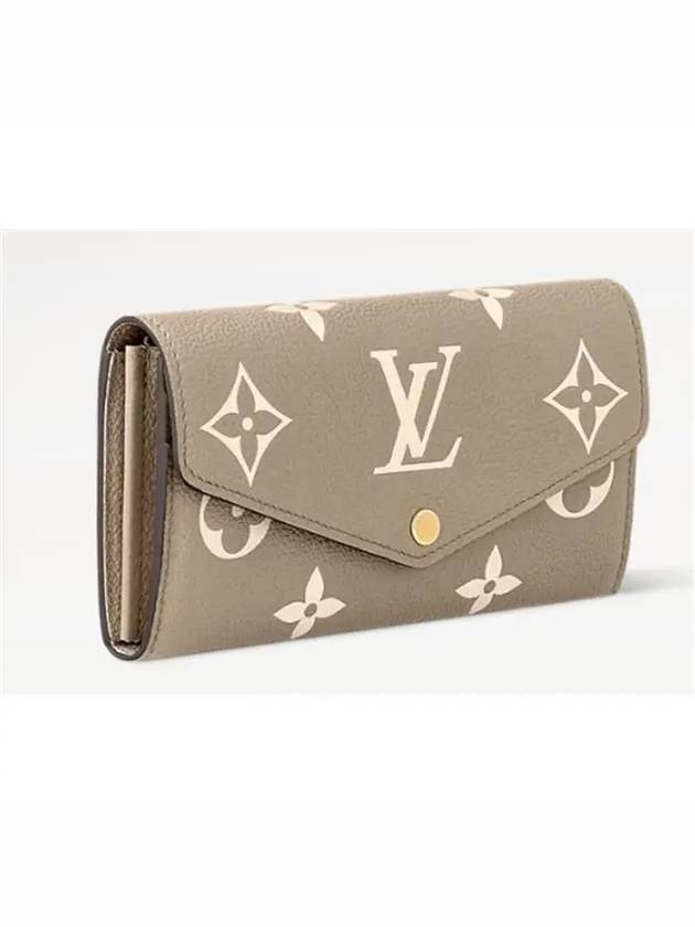 Sarah Monogram Empreinte Long Wallet Brown - LOUIS VUITTON - BALAAN 4