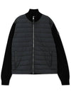 Padded Wool Cashmere Zip-Up Cardigan Black - MONCLER - BALAAN 2