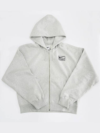 Nike Fleece Hooded Zip Up T Shirt - STUSSY - BALAAN 1