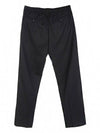 waist band straight pants black - AMI - BALAAN.