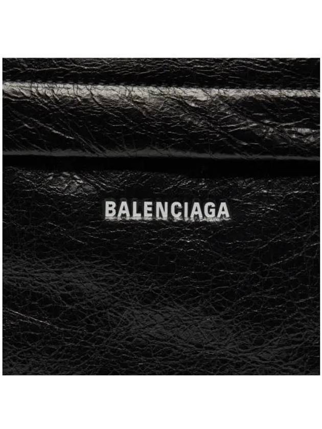 Explorer Logo Print Leather Backpack Black - BALENCIAGA - BALAAN 6