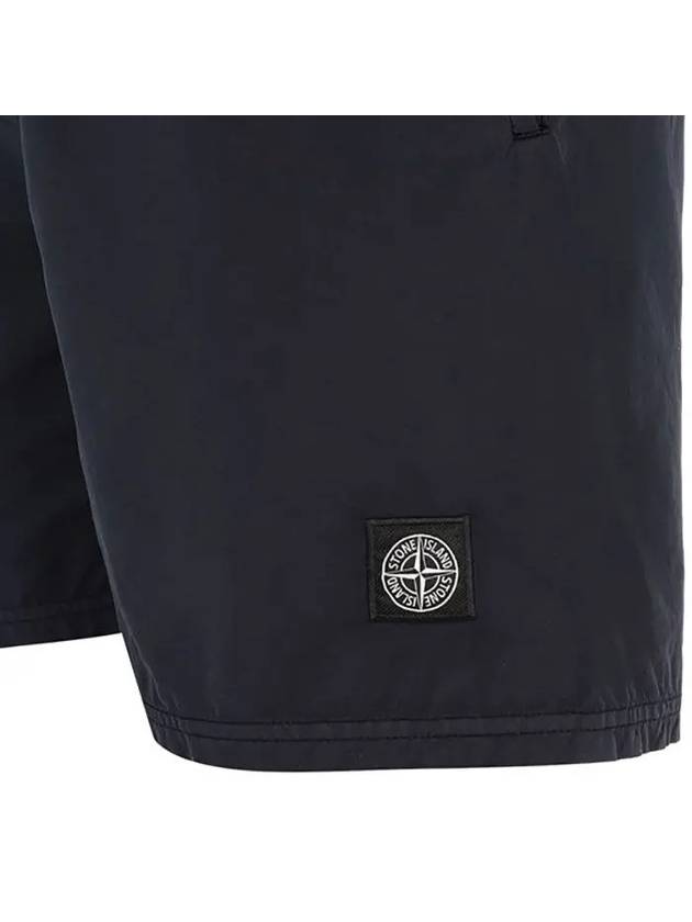 Men's Nylon Metal Swim Shorts Navy - STONE ISLAND - BALAAN.