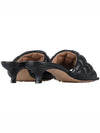 Padded Leather Sandals Heel Black - BOTTEGA VENETA - 6