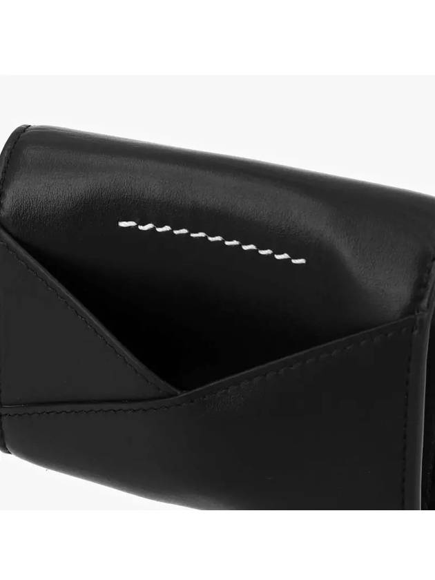 Japanese 6 Leather Card Wallet Black - MAISON MARGIELA - BALAAN 4