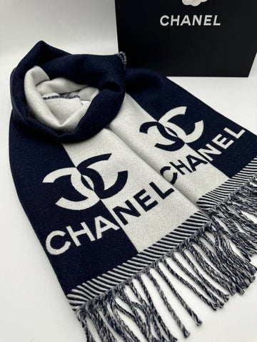 CC logo cashmere muffler AAA255 - CHANEL - BALAAN 1