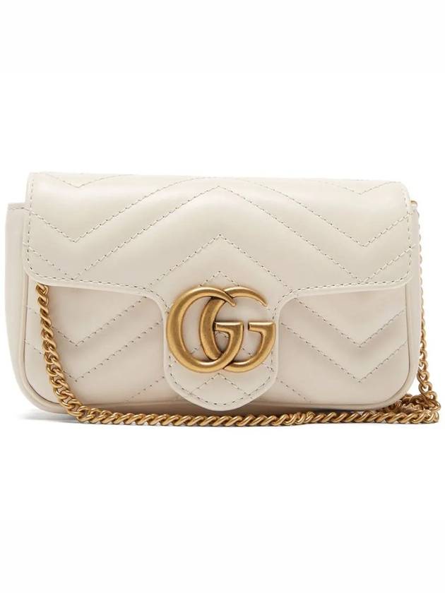 GG Marmont mini matelassé chain bag white - GUCCI - BALAAN 1