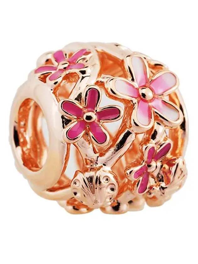 Openwork Daisy Flower Bracelet Charm Rose Gold - PANDORA - BALAAN 2