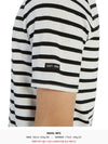 Levant Modern Striped Short Sleeve T-Shirt Black - SAINT JAMES - BALAAN 11