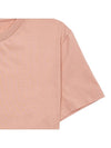 Logo Patch Crop Short Sleeve T-Shirt Pink - MIU MIU - BALAAN 7