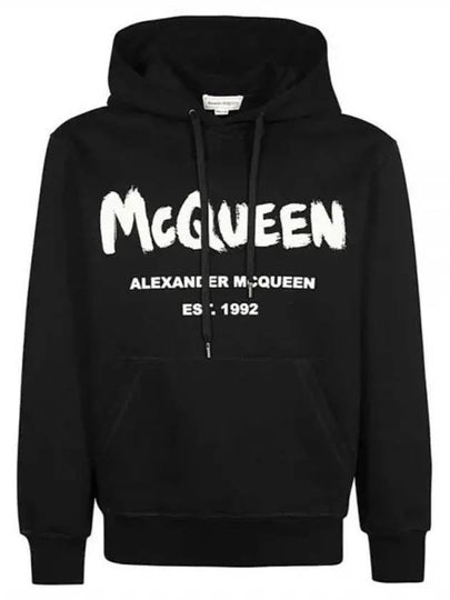 Graffiti Logo Hoodie Black - ALEXANDER MCQUEEN - BALAAN 2