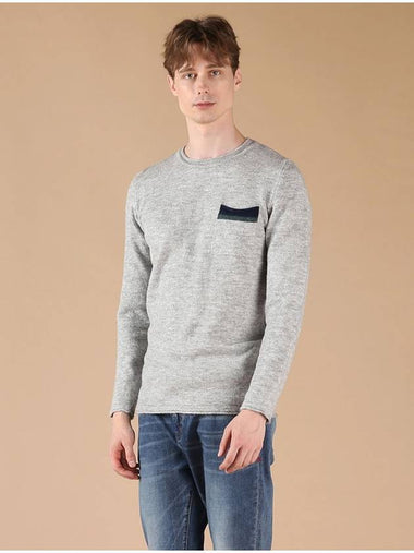 Made In Italy Pocket Brushed Sweater F SNIT53 GR - PANICALE - BALAAN 1