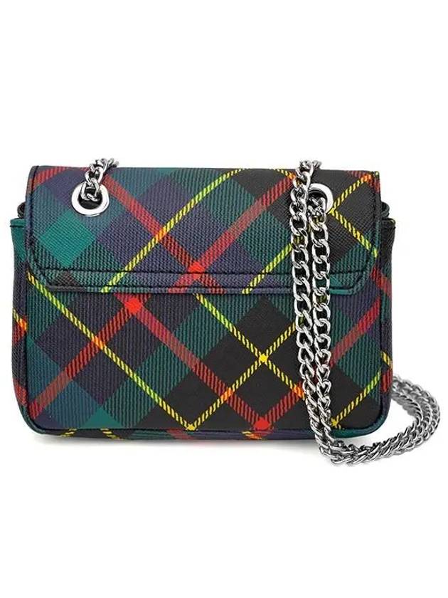 Derby small chain shoulder bag tartan check green - VIVIENNE WESTWOOD - BALAAN 2