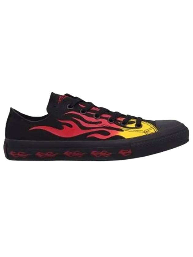 flame print low top sneakers black - CONVERSE - BALAAN 1