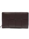 Cassette Zipper Around Long Wallet Brown - BOTTEGA VENETA - BALAAN 3