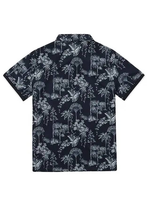 Print Short Sleeve T-Shirt 9662LAPNNAVY - BLACK&WHITE - BALAAN 2