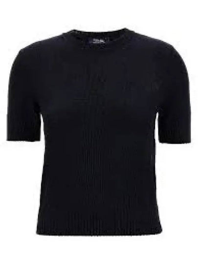 Berge Virgin Wool Knit Top Black - S MAX MARA - BALAAN 2