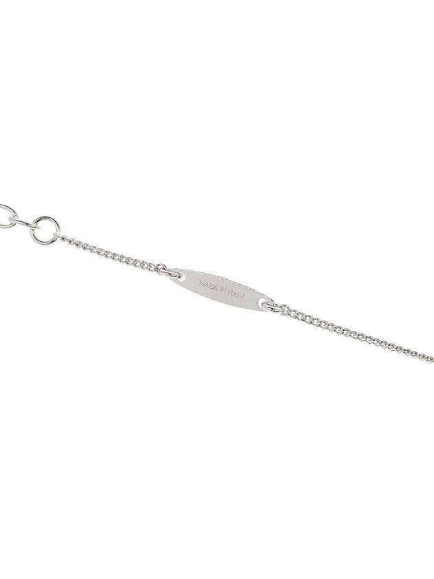 Gancini 3D Crystal Necklace Silver - SALVATORE FERRAGAMO - BALAAN 7