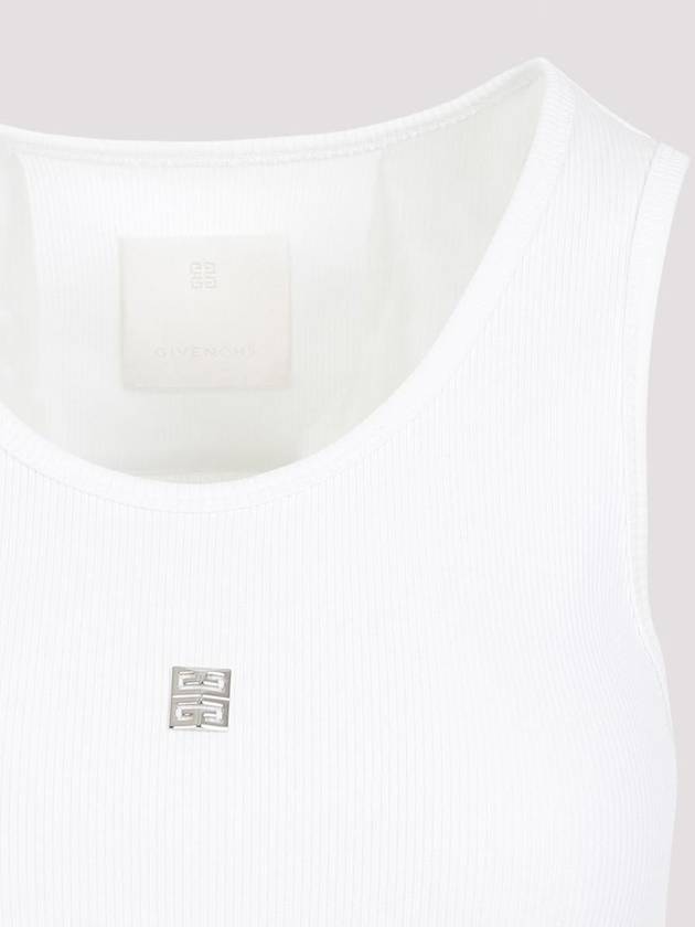 4D Logo Crewneck Sleeveless White - GIVENCHY - BALAAN 4