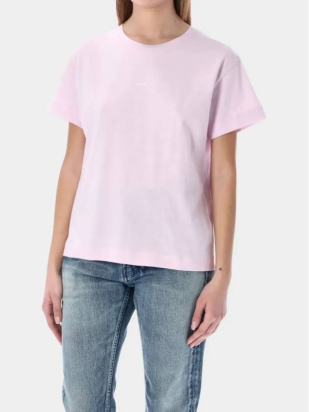 Jade Logo Short Sleeve T-Shirt Pink - A.P.C. - BALAAN 4