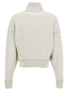 Ross Stand-Up Collar Short Cotton Sweatshirt Ecru - ISABEL MARANT - BALAAN 3