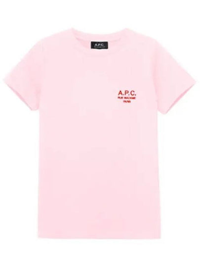 Denise Embroidered Logo Short Sleeve T-shirt Pink - A.P.C. - BALAAN 2