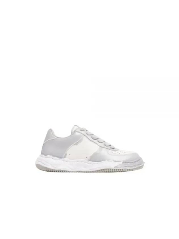 Wayne OG Sole Printed Leather Low Top Sneakers White Grey - MIHARA YASUHIRO - BALAAN 2