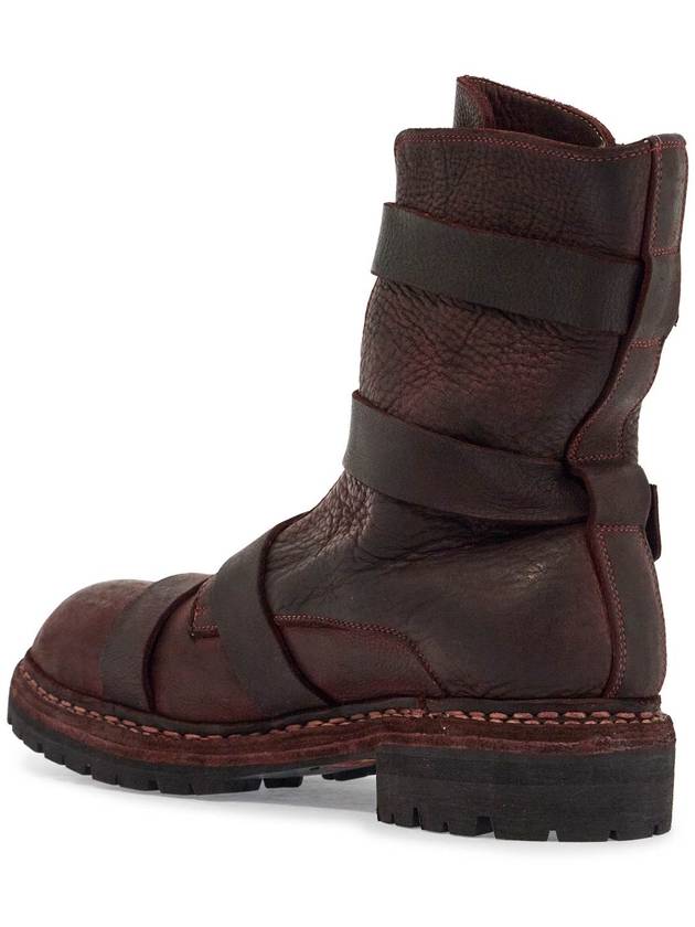 dark red horse leather boots with adjustable straps - GUIDI - BALAAN 3