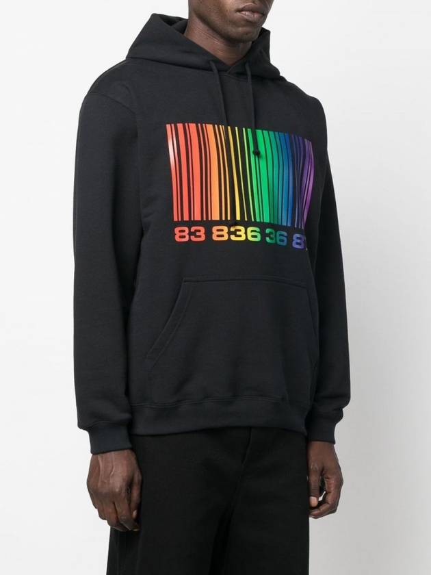 Rainbow Big Barcode Print Hoodie Black - VETEMENTS - BALAAN 9