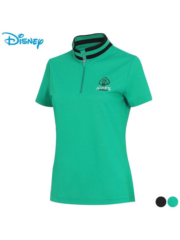 High Neck Half Zip Up T-Shirt DN2LTS044 - DISNEY GOLF - BALAAN 1