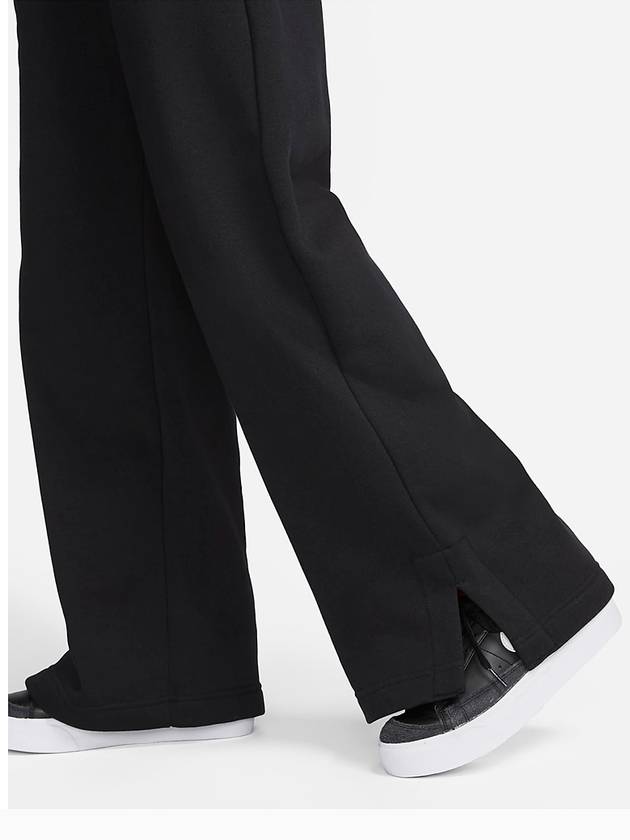 Phoenix Fleece High Waist Wide Pants Black - NIKE - BALAAN.