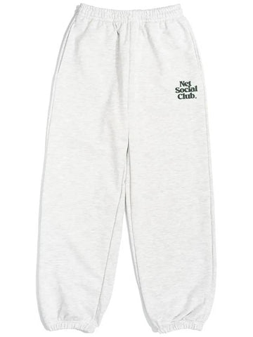 OG LOGO JOGGER PANTS LIGHT MELANGE - NET SOCIAL CLUB - BALAAN 1