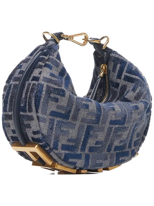 Fendigraphy Mini Shoulder Bag Blue - FENDI - BALAAN 4