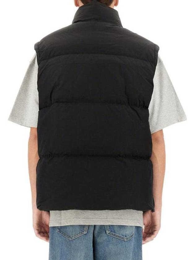 W Raveel SL Wrinkled Nylon Down Vest Black - DIESEL - BALAAN 4