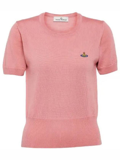 Embroidery ORB Logo Wool Knit Top Pink - VIVIENNE WESTWOOD - BALAAN 2