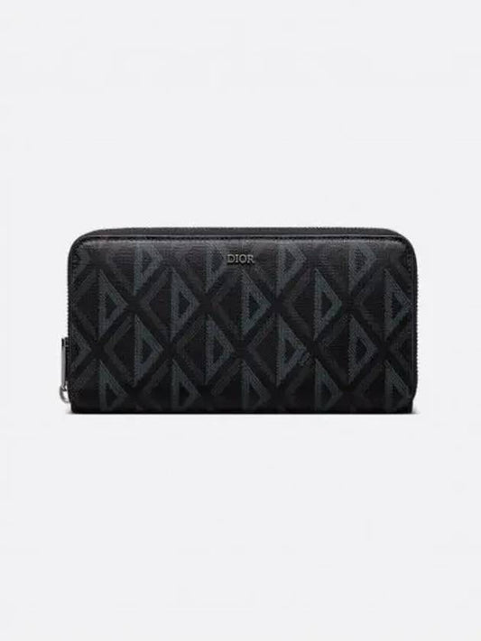 CD Diamond Zipper Long Wallet Black - DIOR - BALAAN 2