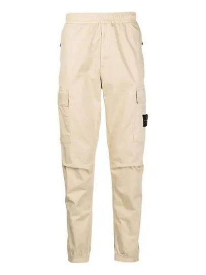 Men's Wappen Patch Cargo Straight Pants Beige - STONE ISLAND - BALAAN 2