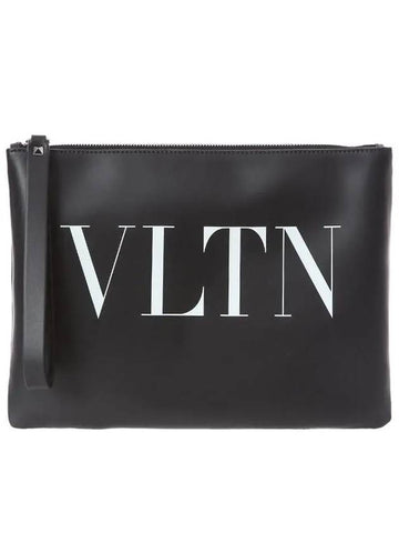 VLTN Logo Clutch Bag Black - VALENTINO - BALAAN.