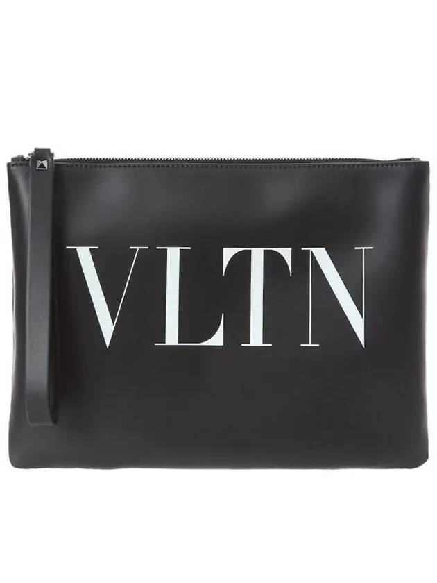 VLTN Logo Clutch Bag Black - VALENTINO - BALAAN 2