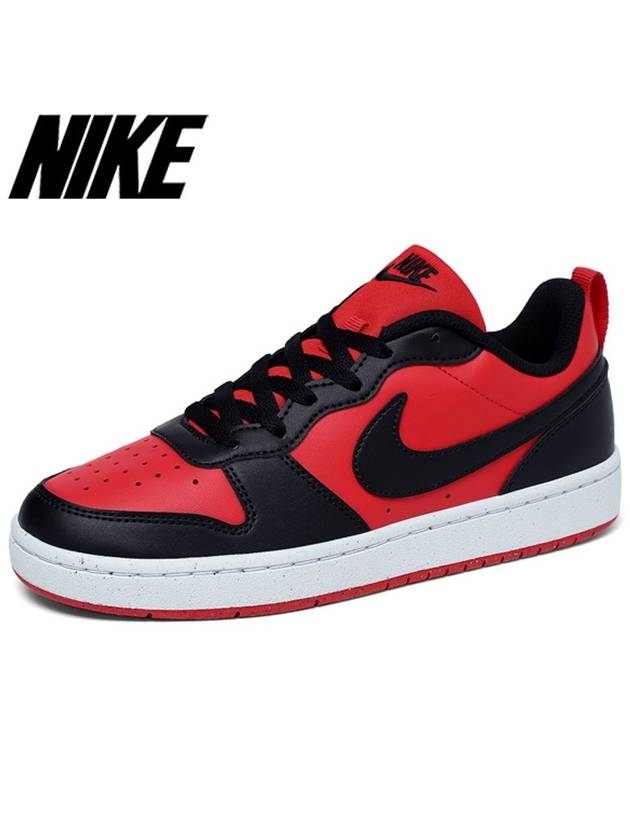 Court Borough Recraft Low Top Sneakers Black University Red - NIKE - BALAAN 1