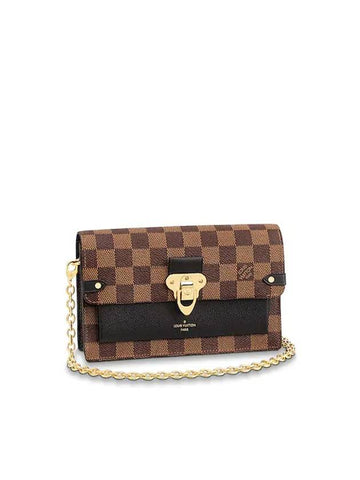 Vavin Chain Damier Ebene Long Wallet Brown - LOUIS VUITTON - BALAAN 1