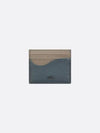 Saddle Grained Calfskin Card Holder Brown Deep Grey - DIOR - BALAAN 2