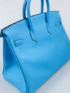 Birkin 25 Swift Celeste 7N Palladium Hardware - HERMES - BALAAN 5