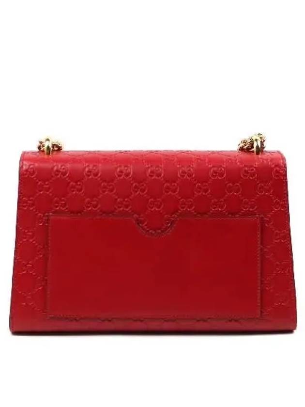 409486 Red Shima Leather Paddle Lock Medium Chain Shoulder Bag - GUCCI - BALAAN 4