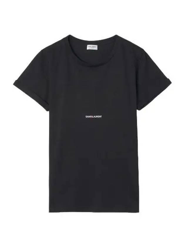 Rive Gauche short sleeve t shirt black - SAINT LAURENT - BALAAN 1