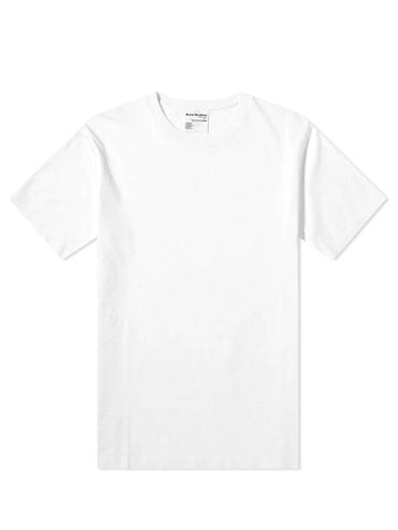 Round Neck Oversized Fit Short Sleeve T-shirt White - ACNE STUDIOS - BALAAN 1