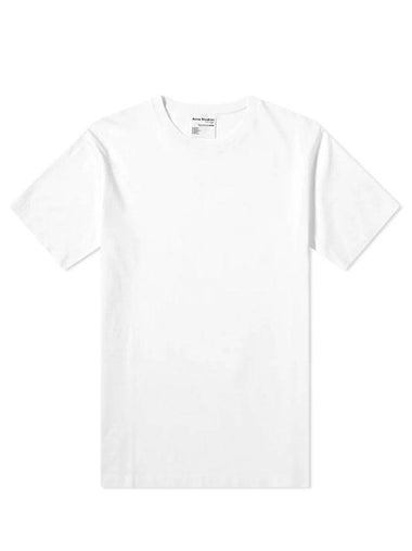 Round Neck Oversized Fit Short Sleeve T-shirt White - ACNE STUDIOS - BALAAN 1